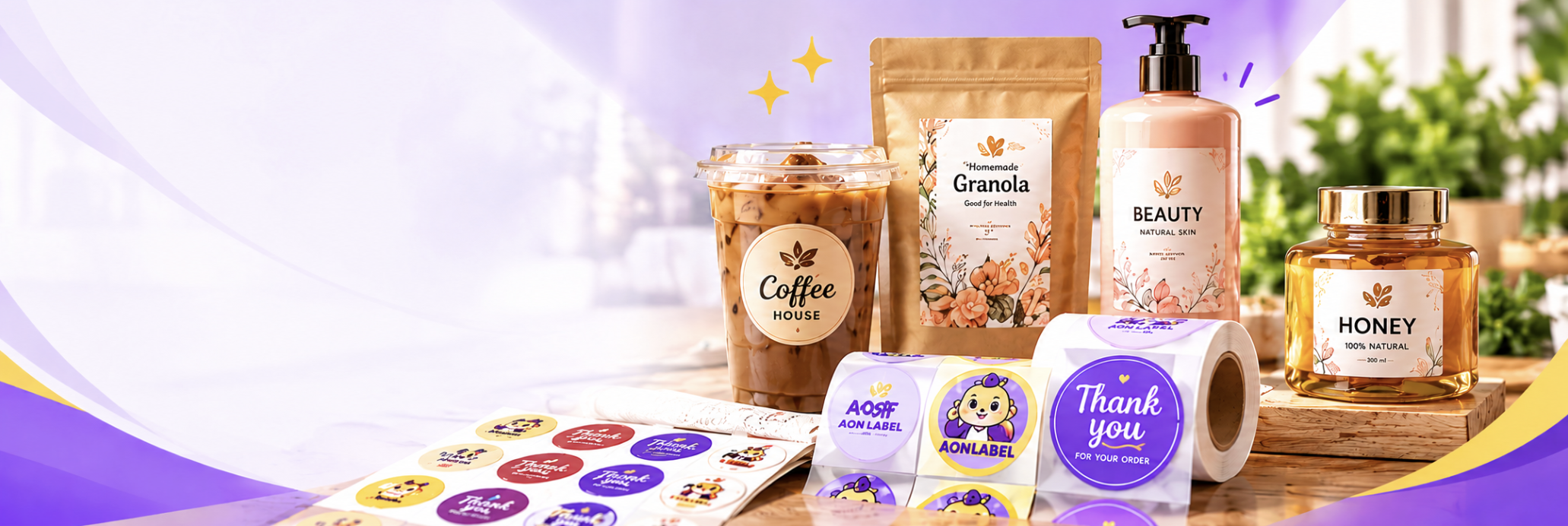 about us banner label