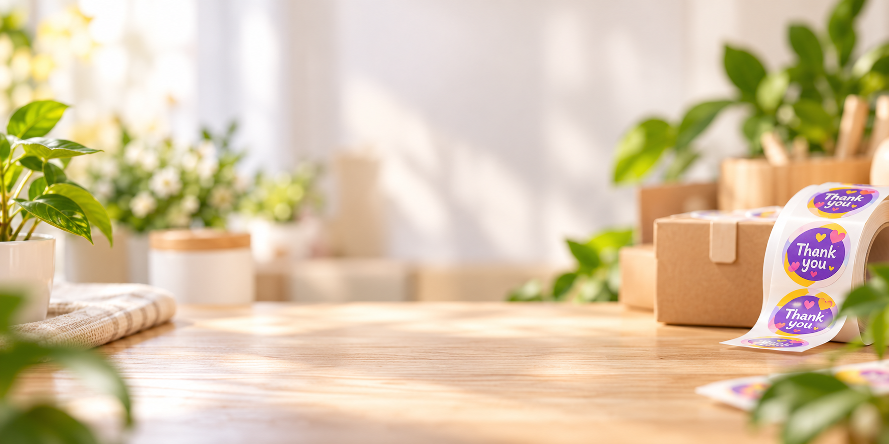 Sunlit Thank You Packaging Workspace